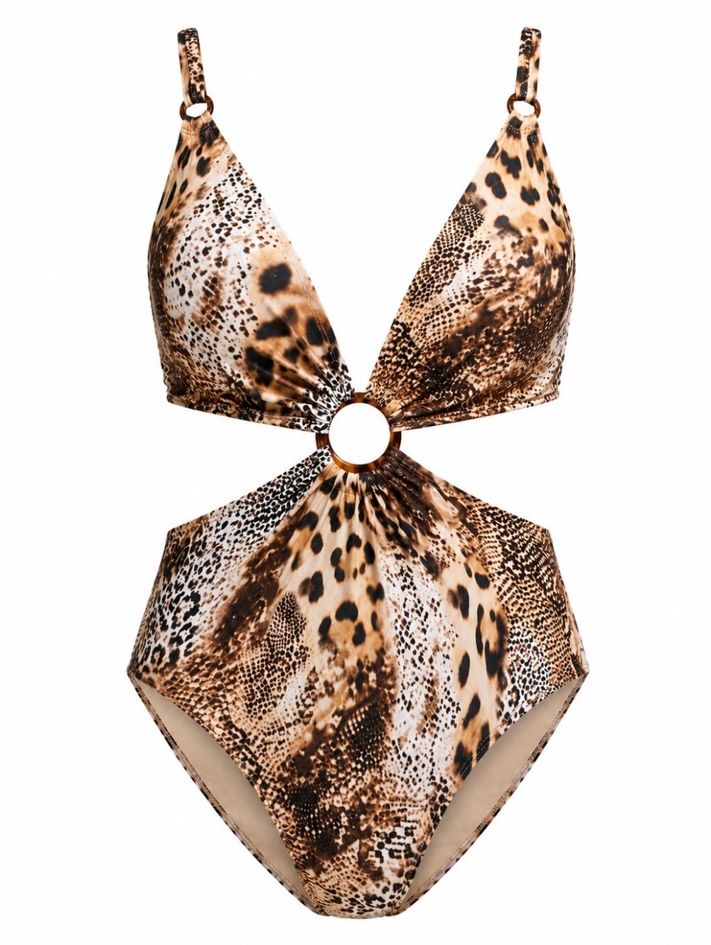 NWT Bar III Safari Fling Monokini Animal Print Cutout One Piece M Mobwife Glam